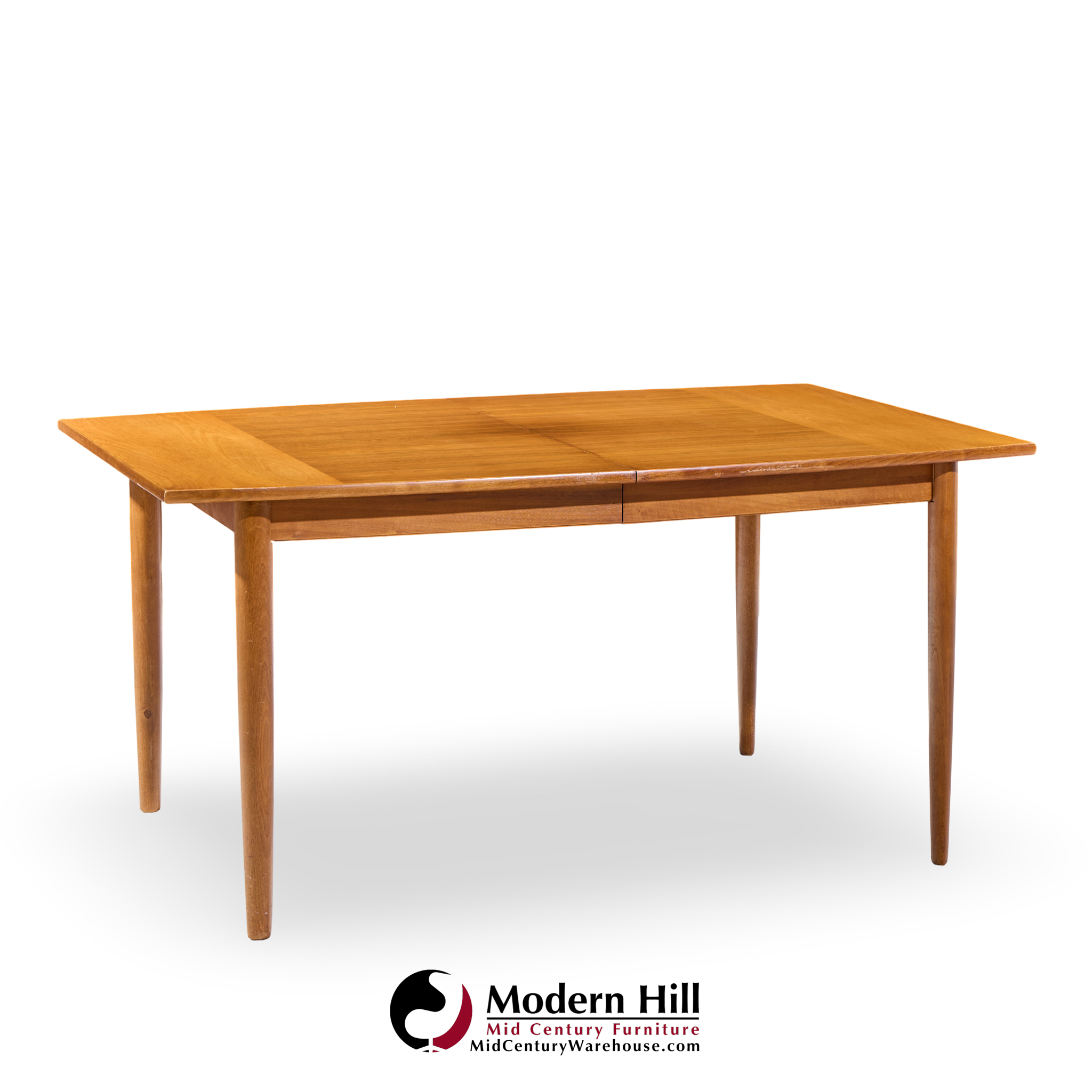 Barney Flagg for Drexel Parallel Mid Century Walnut Expanding Dining Table with 2 Leaves