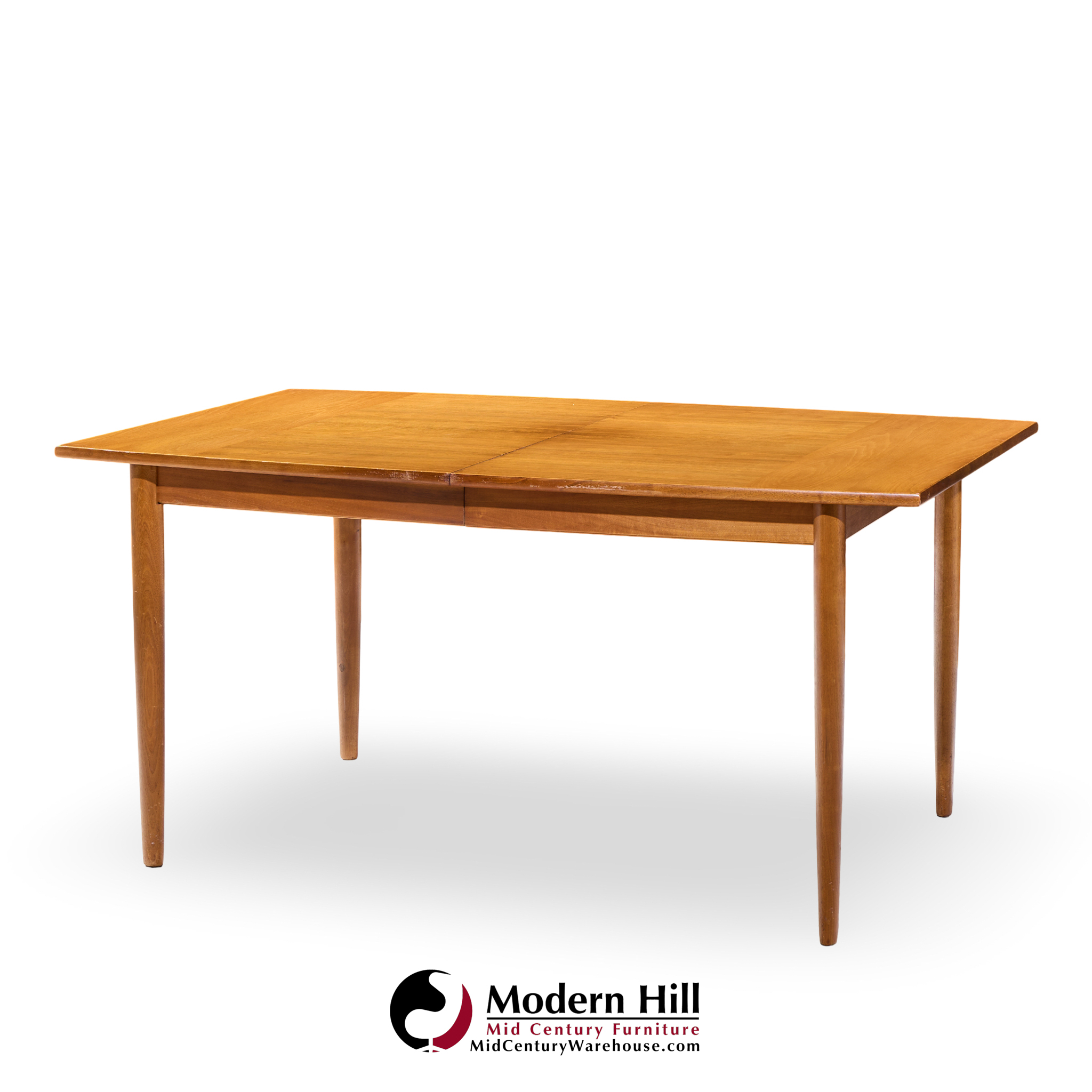 Barney Flagg for Drexel Parallel Mid Century Walnut Expanding Dining Table with 2 Leaves