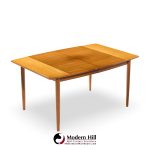 Barney Flagg for Drexel Parallel Mid Century Walnut Expanding Dining Table with 2 Leaves