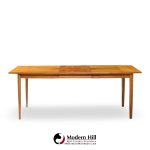 Barney Flagg for Drexel Parallel Mid Century Walnut Expanding Dining Table with 2 Leaves