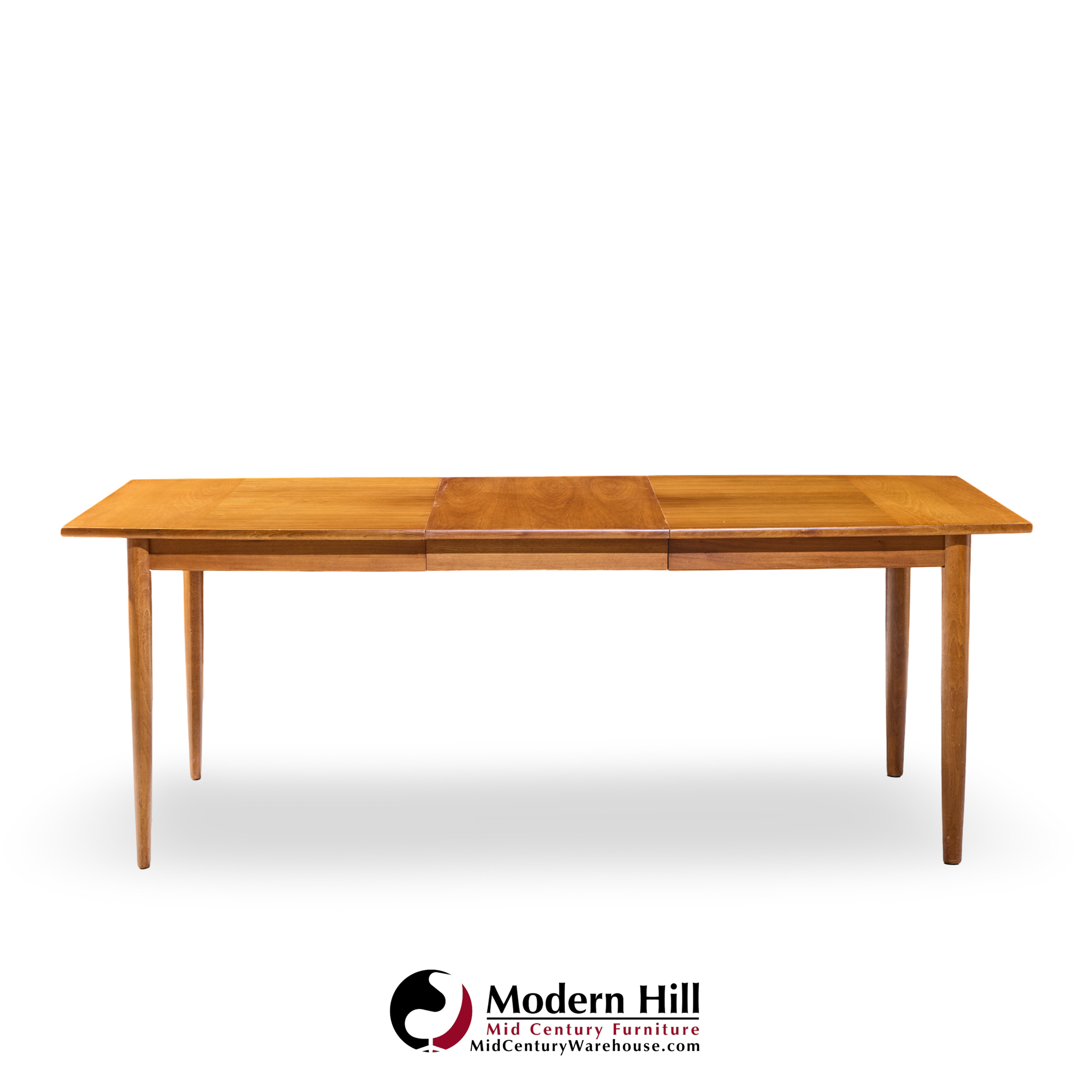 Barney Flagg for Drexel Parallel Mid Century Walnut Expanding Dining Table with 2 Leaves