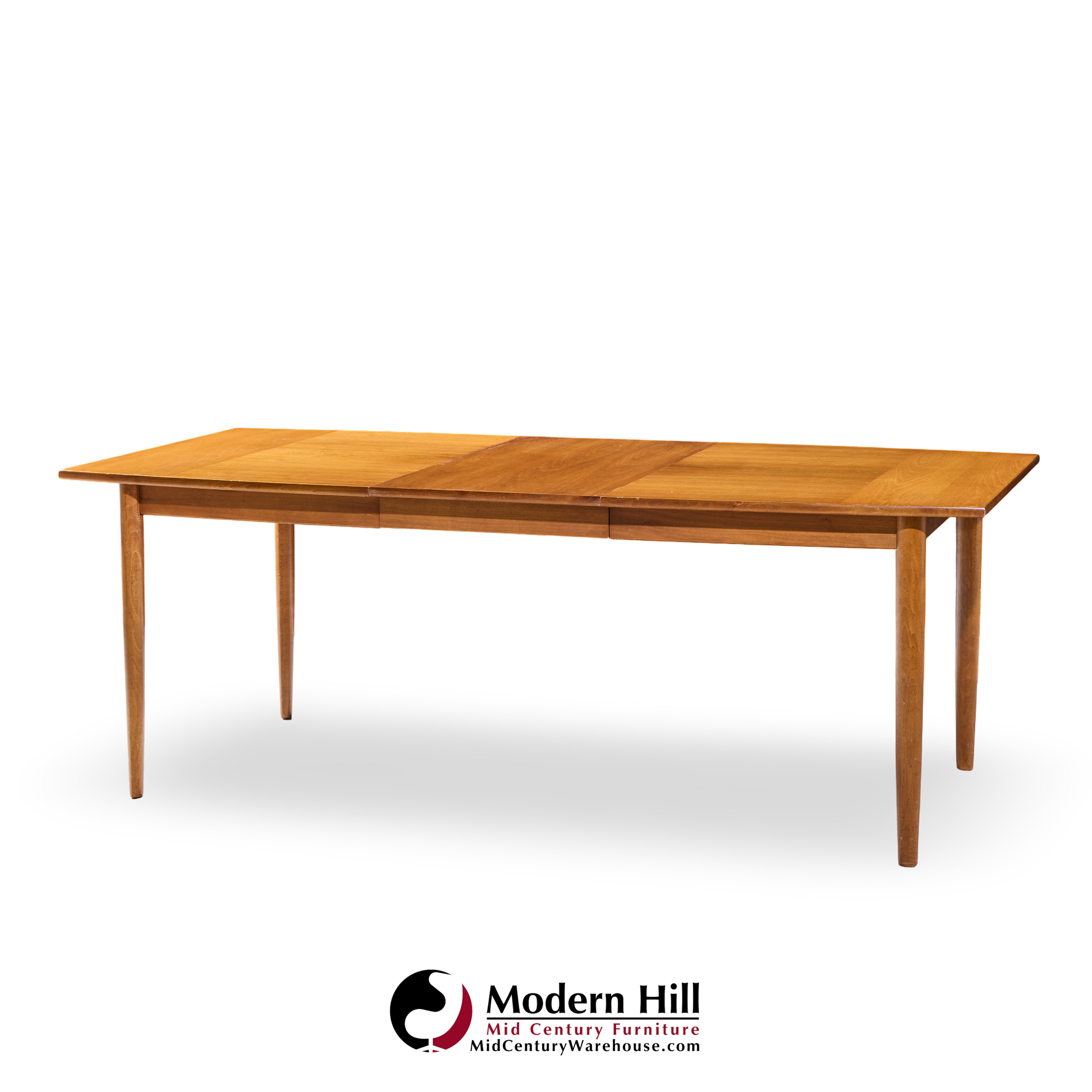 Barney Flagg for Drexel Parallel Mid Century Walnut Expanding Dining Table with 2 Leaves