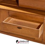 Barney Flagg for Drexel Parallel Mid Century Walnut and Cane Credenza and Hutch