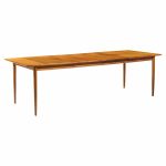 Barney Flagg for Drexel Parallel Mid Century Walnut Expanding Dining Table with 2 Leaves