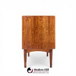 Bernhard Pedersen Mid Century Danish Rosewood Tambour Door Credenza and Hutch