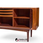 Bernhard Pedersen Mid Century Danish Rosewood Tambour Door Credenza with Hutch