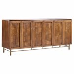 Bert England Mid Century Marble Top Credenza