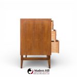 broyhill brasilia mid century walnut 9 drawer lowboy dresser