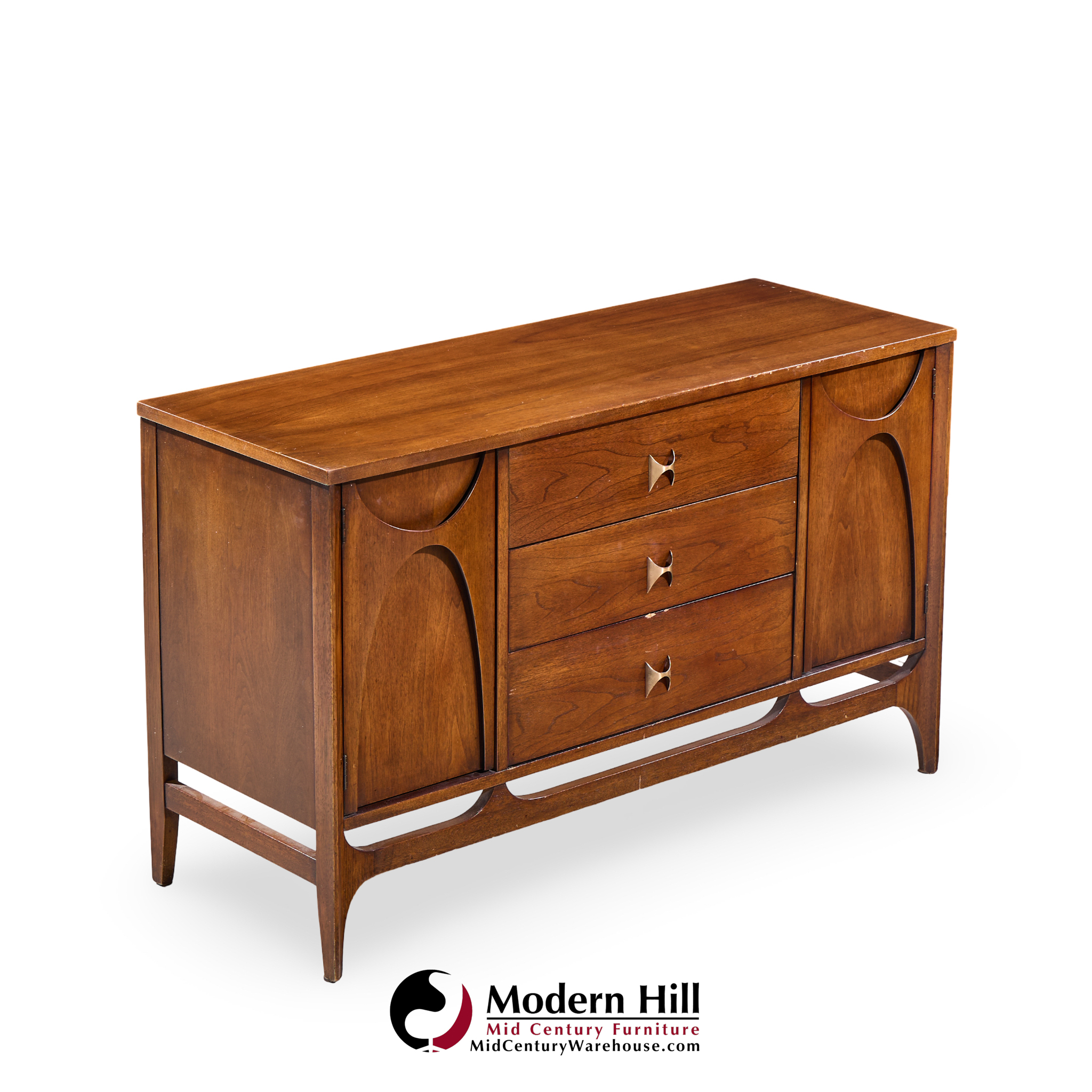 Broyhill Brasilia Mid Century Walnut China Cabinet