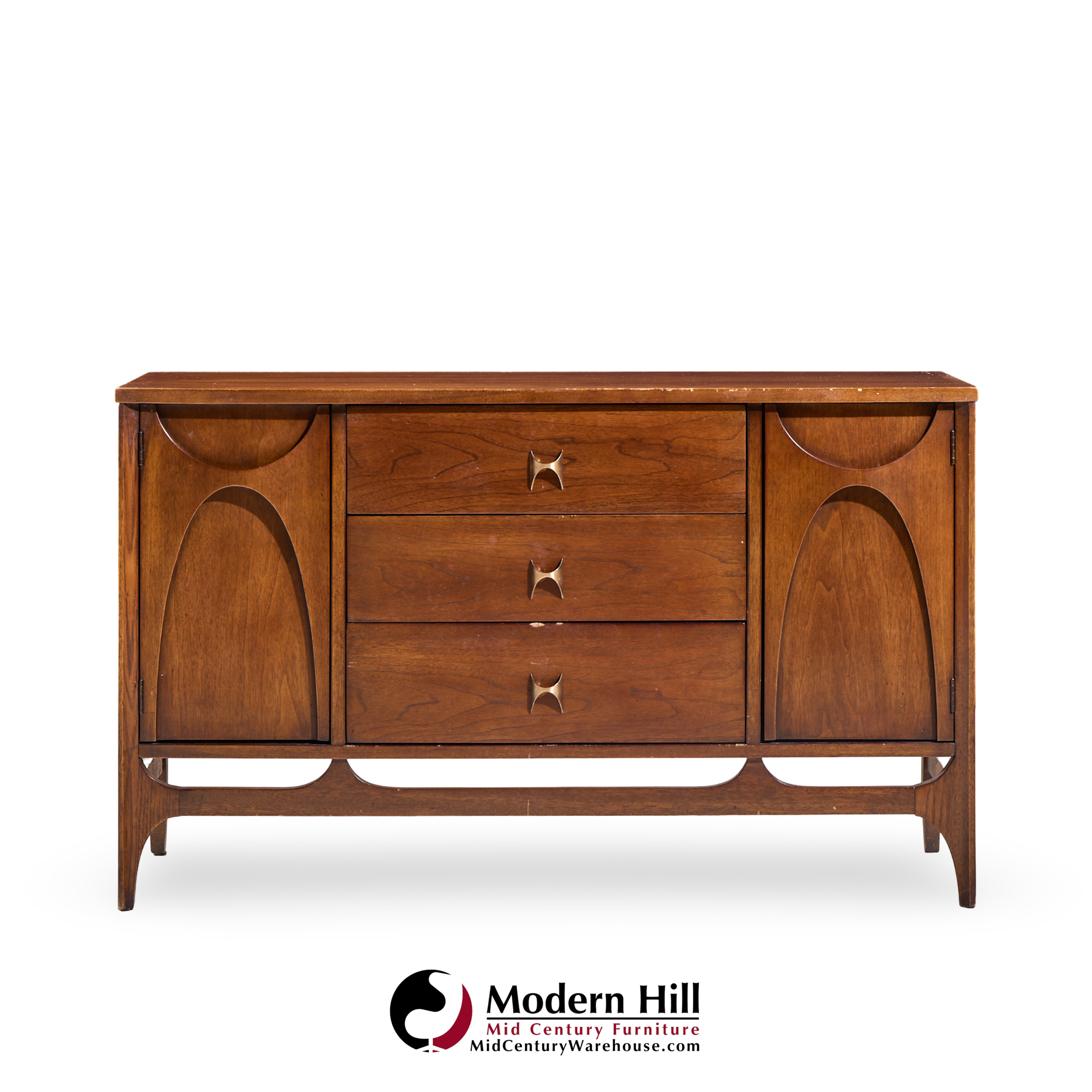 Broyhill Brasilia Mid Century Walnut China Cabinet