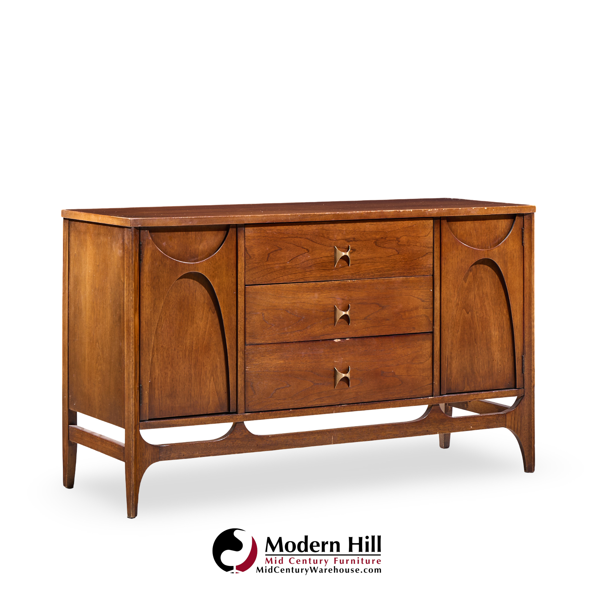 Broyhill Brasilia Mid Century Walnut China Cabinet