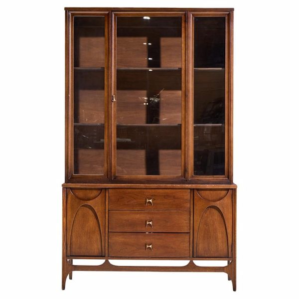 Broyhill Brasilia Mid Century Walnut China Cabinet