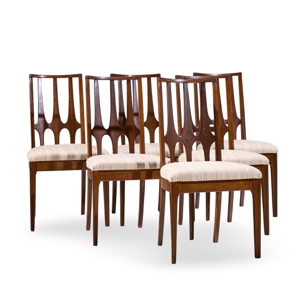 Broyhill Brasilia Mid Century Walnut Dining Chairs - Set of 6