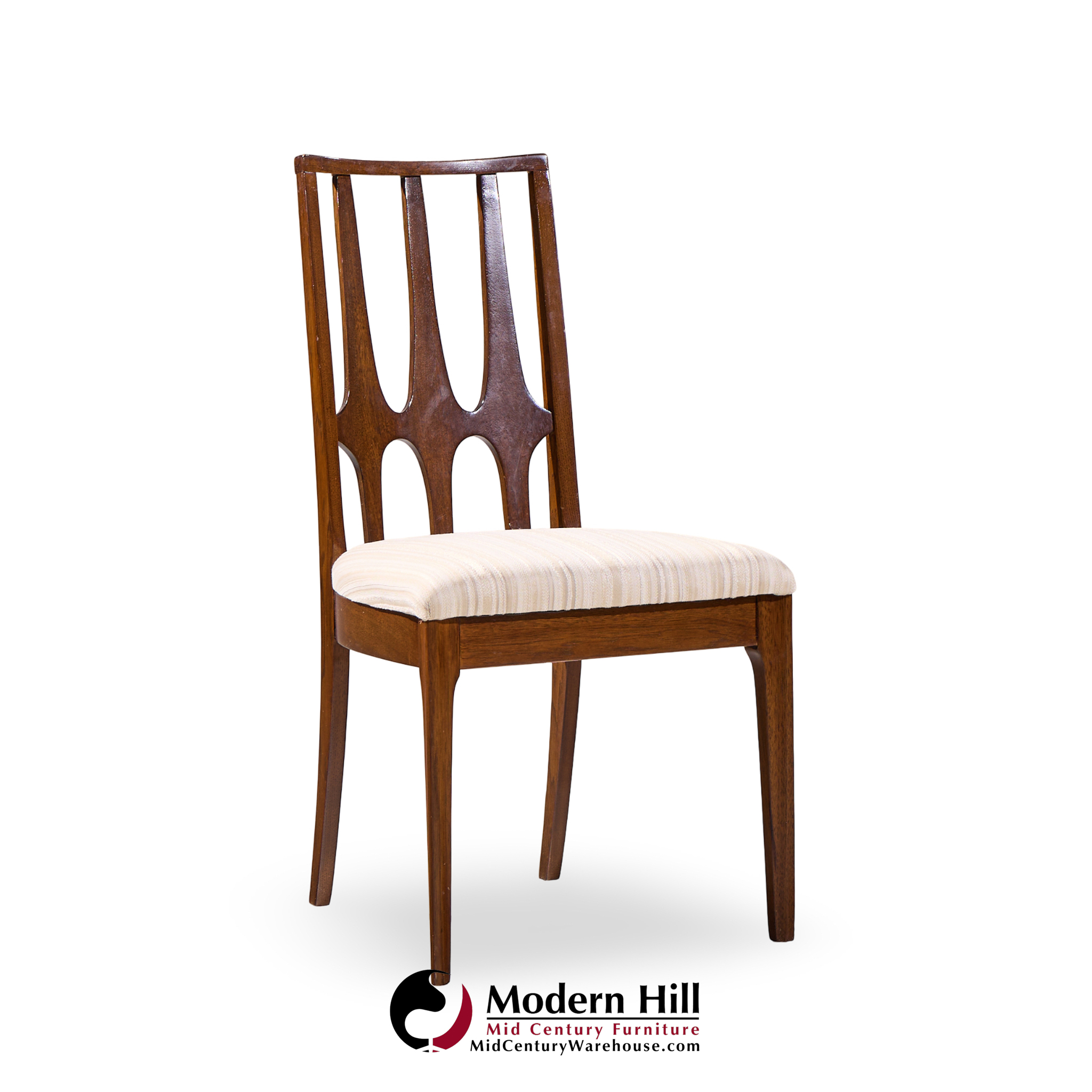 Broyhill Brasilia Mid Century Walnut Dining Chairs - Set of 6