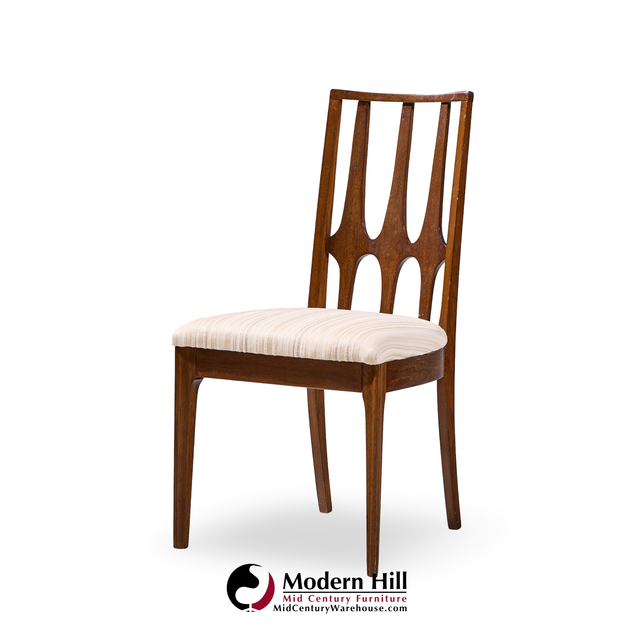 Broyhill Brasilia Mid Century Walnut Dining Chairs - Set of 6
