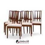 Broyhill Brasilia Mid Century Walnut Dining Chairs - Set of 6