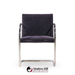 brueton brno mid century chrome dining chairs -  set of 8