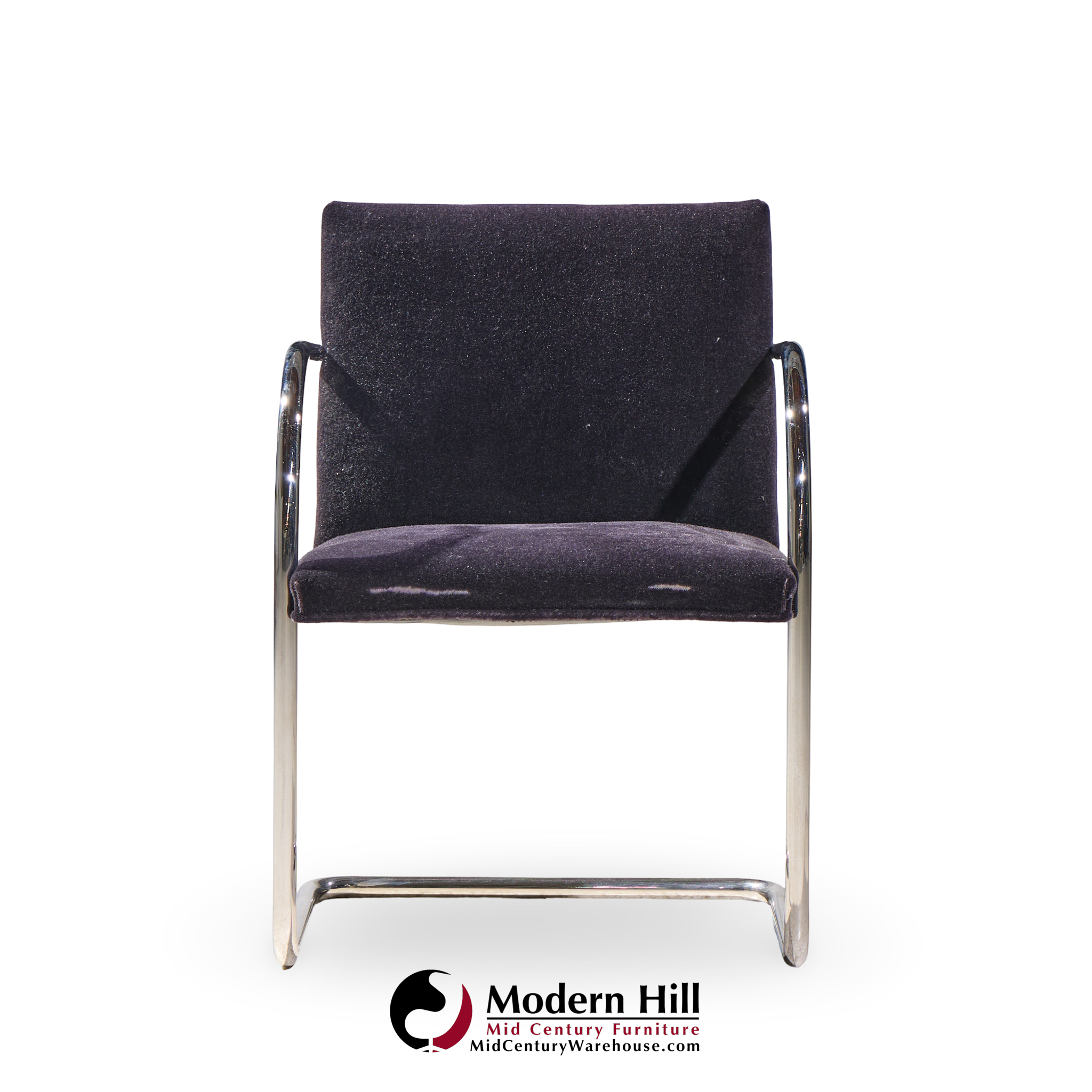 brueton brno mid century chrome dining chairs -  set of 8