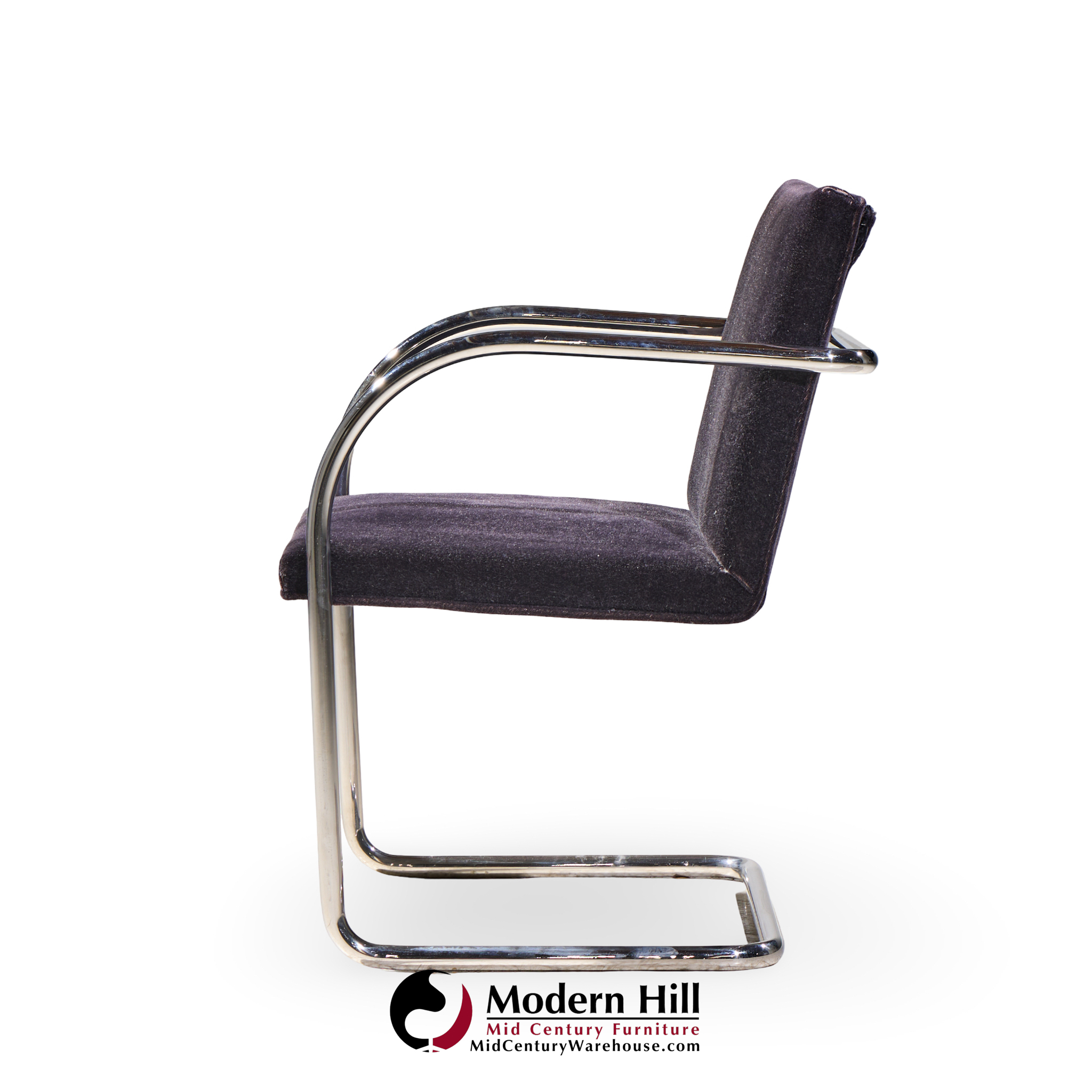 brueton brno mid century chrome dining chairs -  set of 8