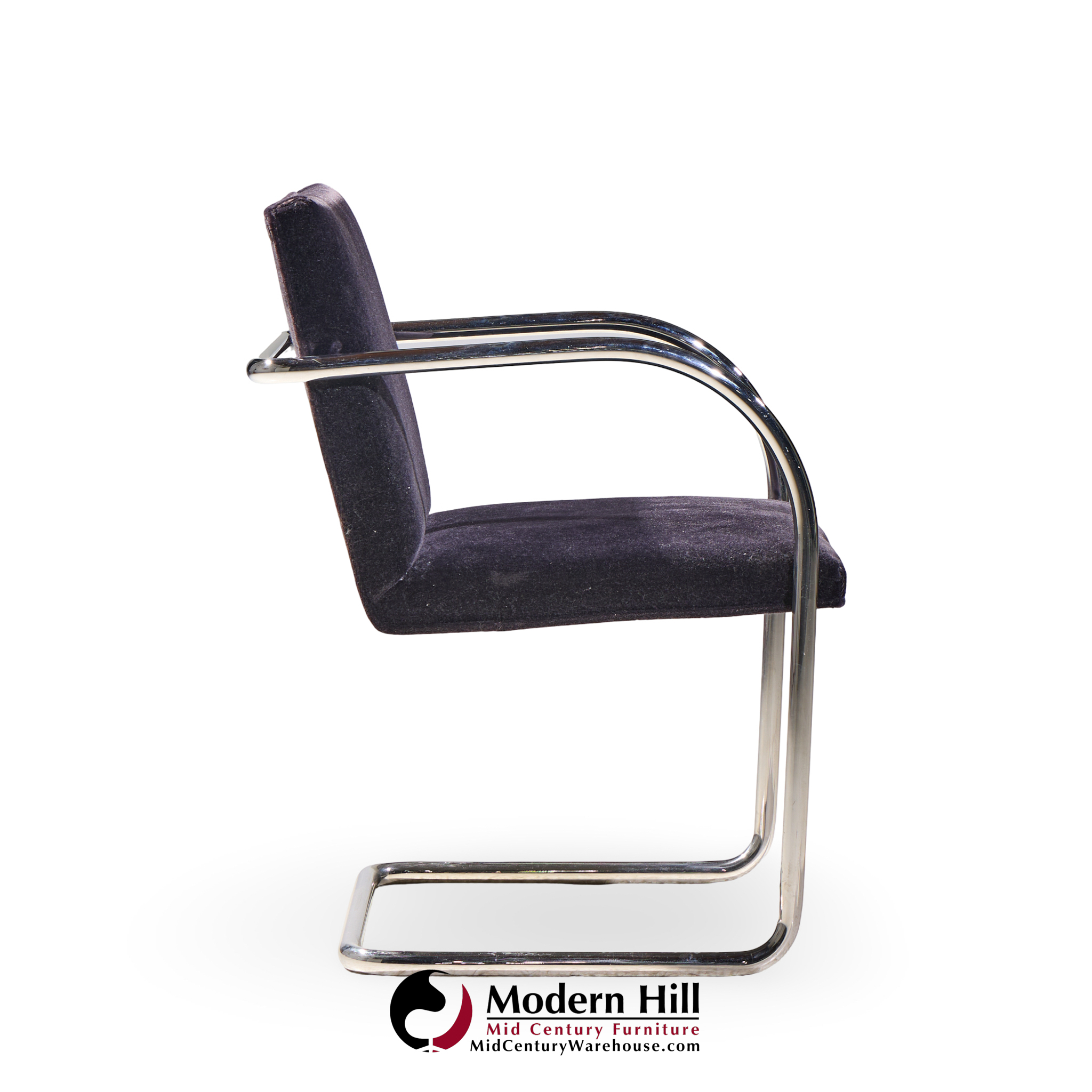 brueton brno mid century chrome dining chairs -  set of 8