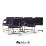 brueton brno mid century chrome dining chairs -  set of 8