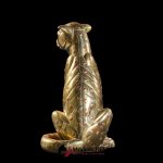 Carlos Del Conde Mid Century Welded Brass Leopard Cat Signed Sculpture