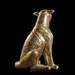 Carlos Del Conde Mid Century Welded Brass Leopard Cat Signed Sculpture