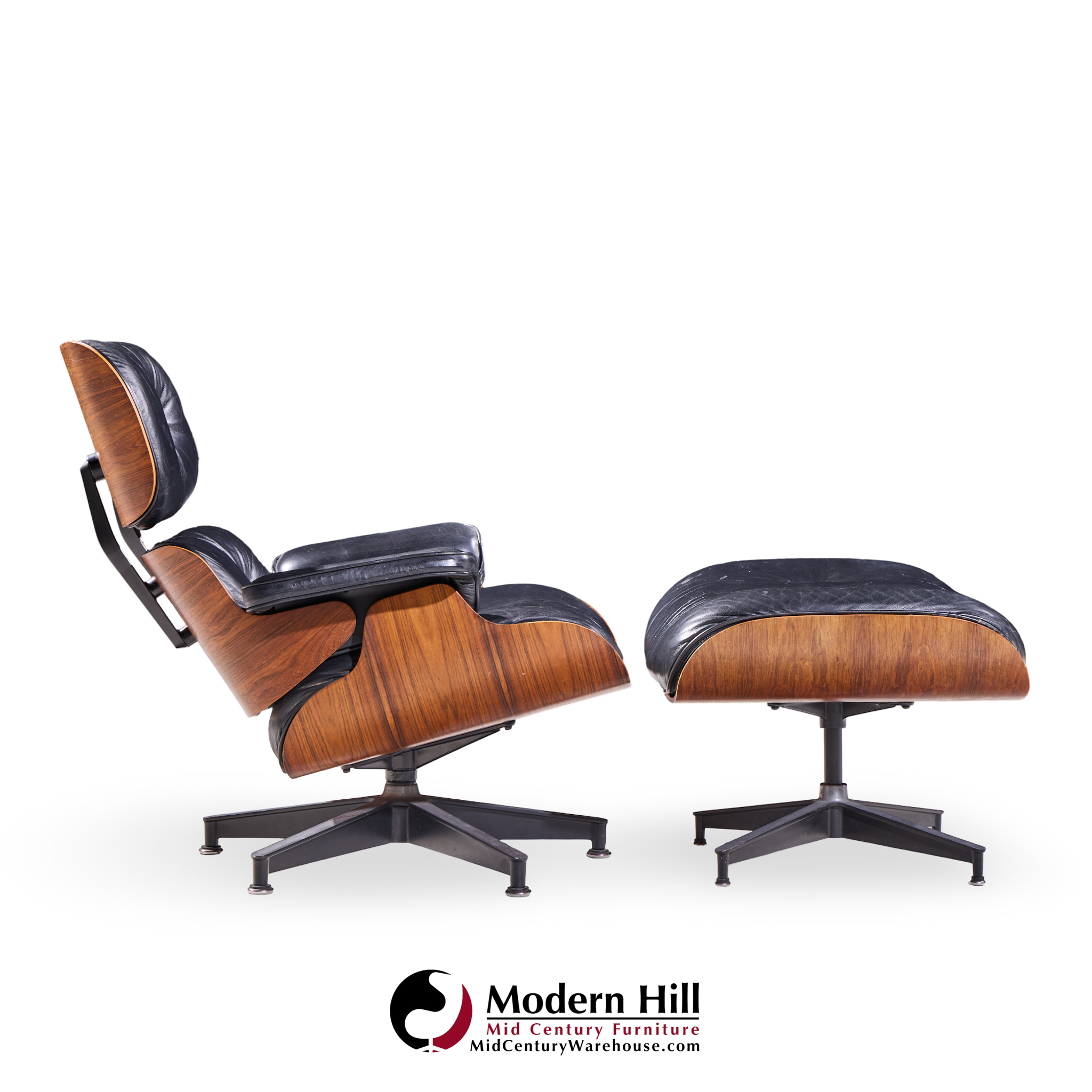 Charles and Ray Eames for Herman Miller Mid Century Eames Lounge Chair and Ottoman