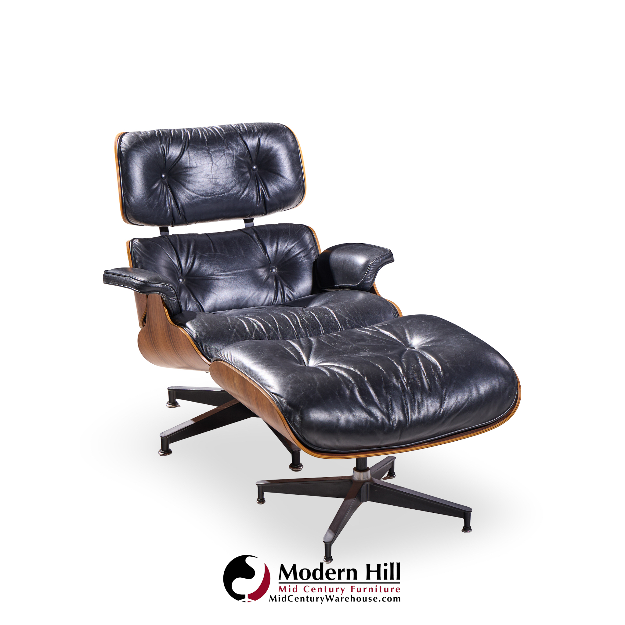 Charles and Ray Eames for Herman Miller Mid Century Eames Lounge Chair and Ottoman