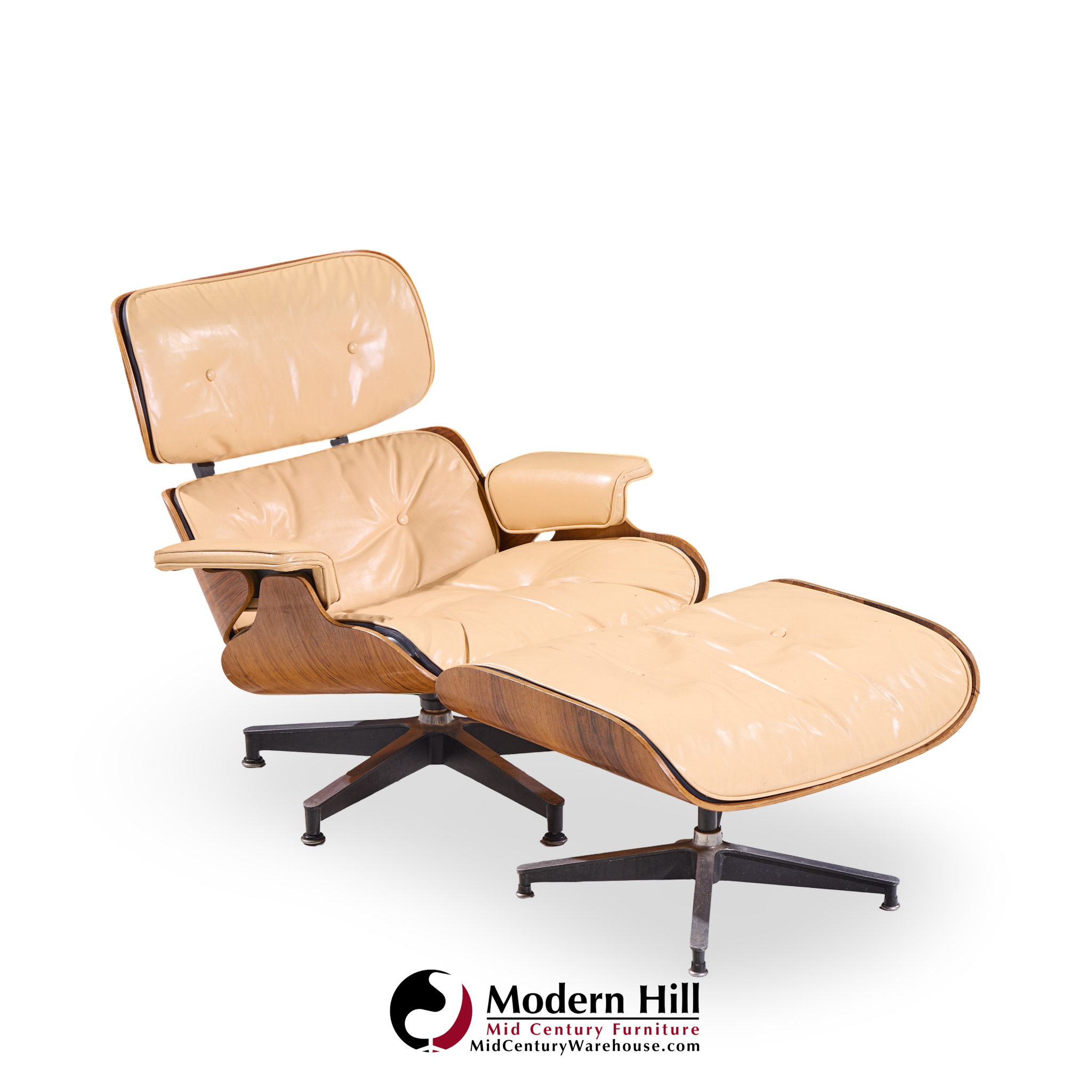 Charles and Ray Eames for Herman Miller Mid Century Rosewood Eames Chair and Ottoman
