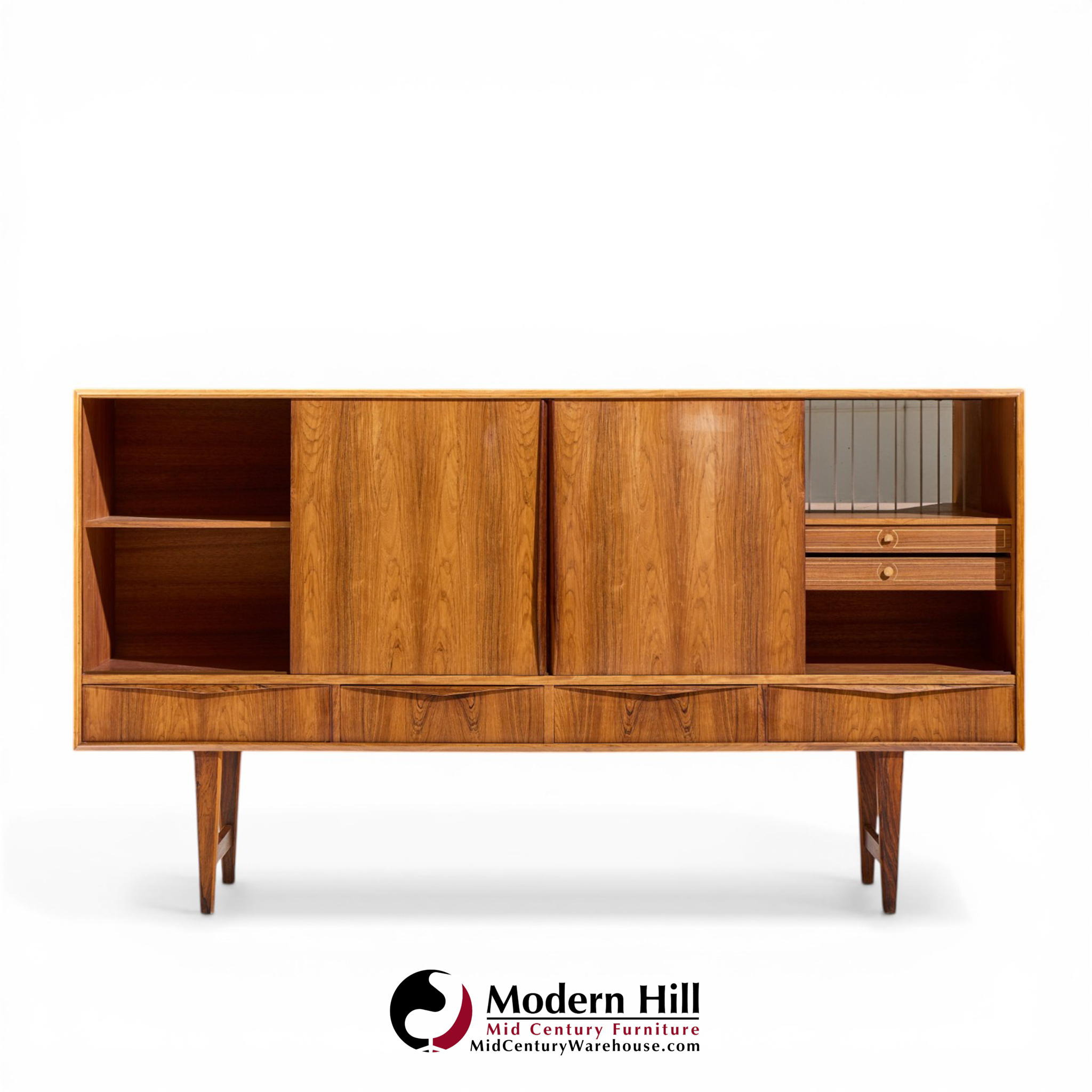 e.w. bach for sejling mid century danish rosewood credenza