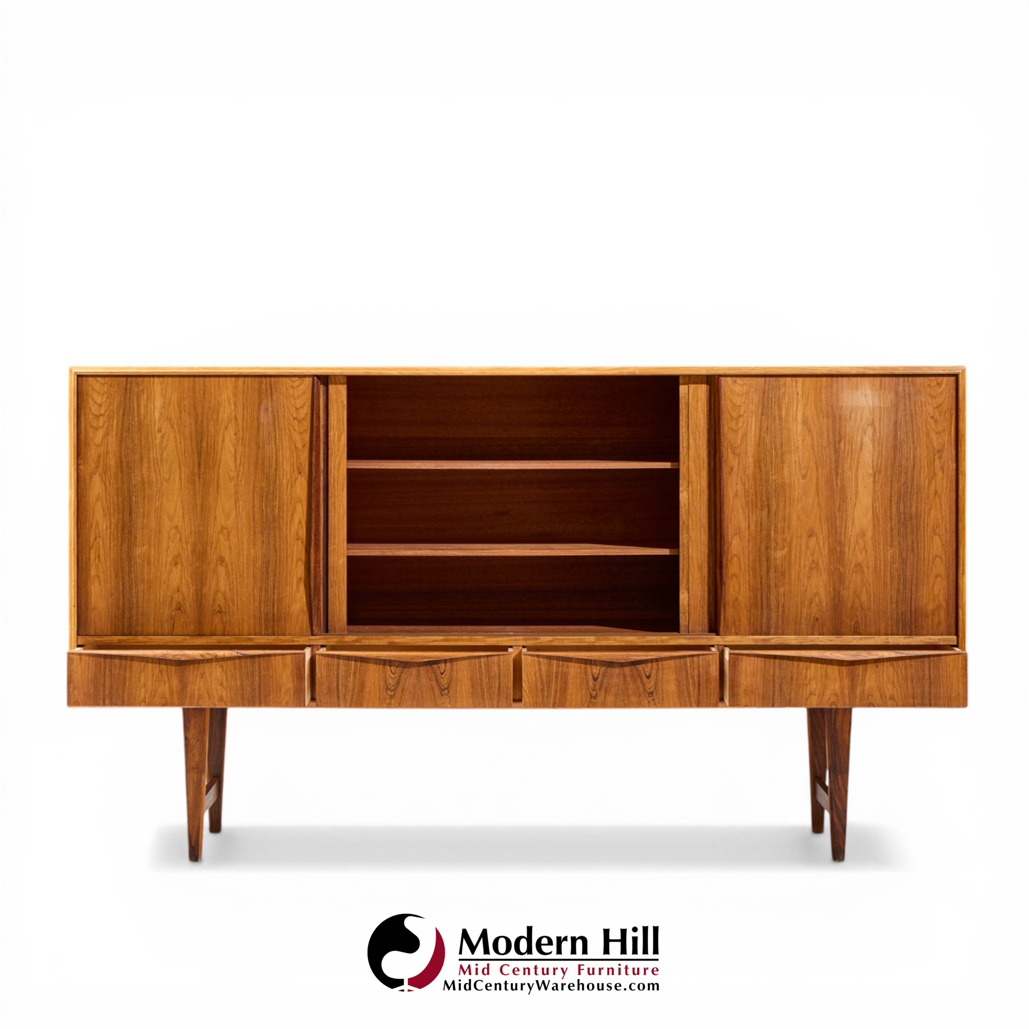 e.w. bach for sejling mid century danish rosewood credenza