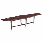 Edward Wormley for Dunbar Model 5632 Mid Century Walnut and Mahogany with Natzler Tiles Coffee Table