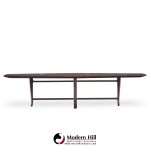Edward Wormley for Dunbar Model 5632 Mid Century Walnut and Mahogany with Natzler Tiles Coffee Table