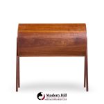 Egon Østergaard Style Danish Teak Tambour Door Roll Top Desk