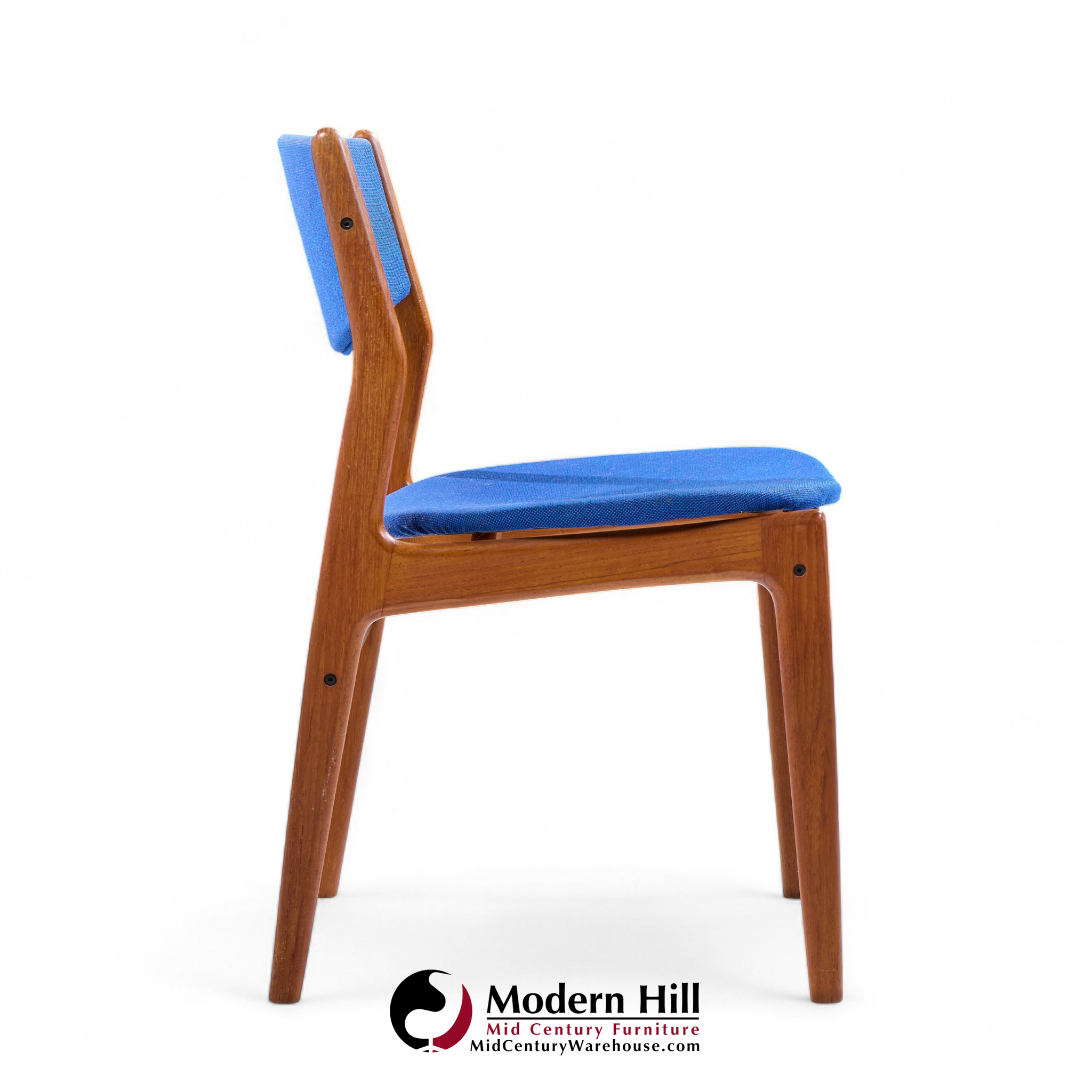 Erik Buch Mid Century Danish Teak Side Dining Chairs - Set of 4