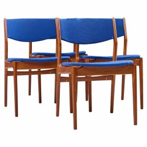 Erik Buch Mid Century Danish Teak Side Dining Chairs - Set of 4