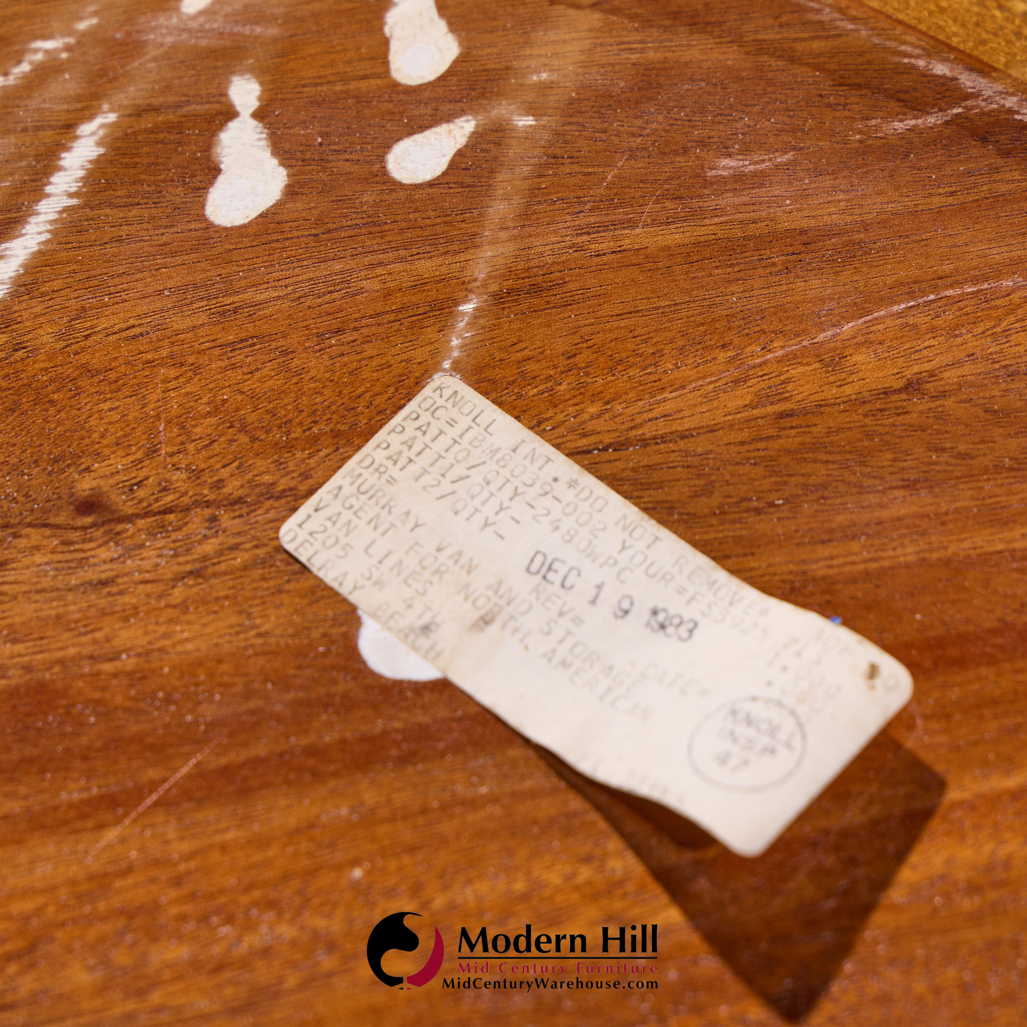 Florence Knoll Mid Century Walnut and Chrome Oval Dining Table