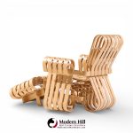 frank gehry for knoll power play chair and ottoman