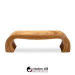 gabriella crespi style mid century pencil reed rattan coffee table