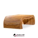 gabriella crespi style mid century pencil reed rattan coffee table