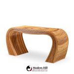 gabriella crespi style mid century pencil reed rattan console table