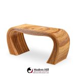 gabriella crespi style mid century pencil reed rattan console table