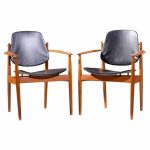 Arne Vodder for France and Son Fd-184 Mid Century Danish Teak Dining Chairs - Pair