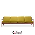 grete jalk for france and son mid century danish teak 4 seater sofa