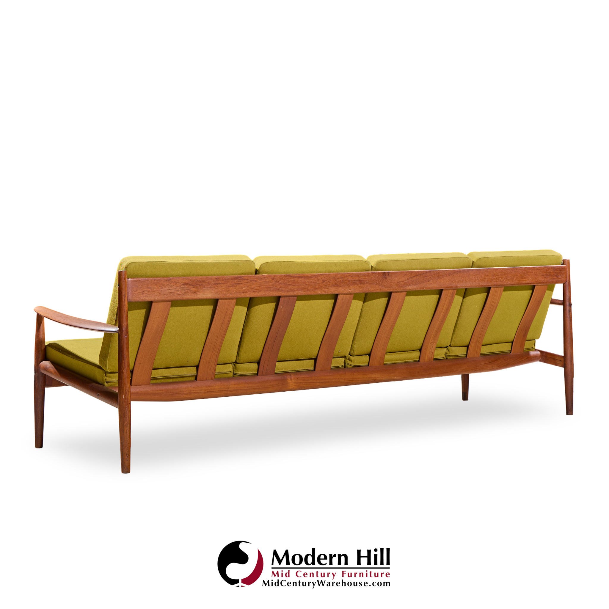 grete jalk for france and son mid century danish teak 4 seater sofa