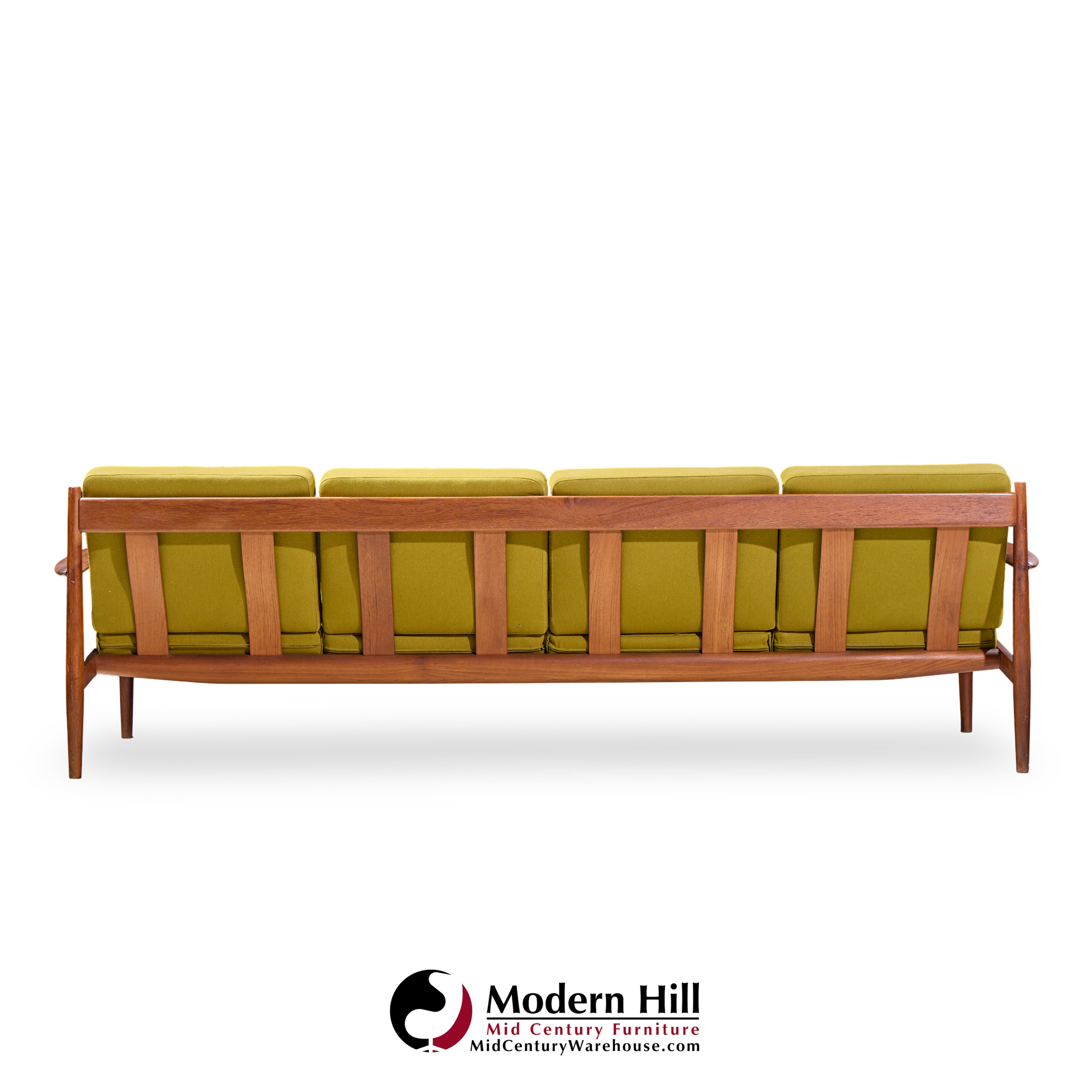 grete jalk for france and son mid century danish teak 4 seater sofa