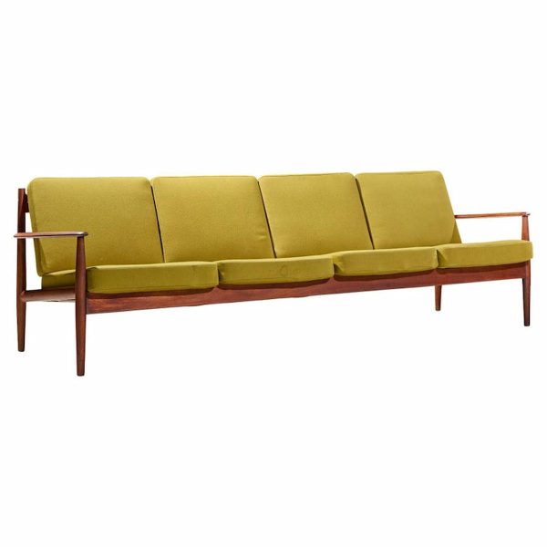 Grete Jalk for France and Son Mid Century Danish Teak 4 Seater Sofa
