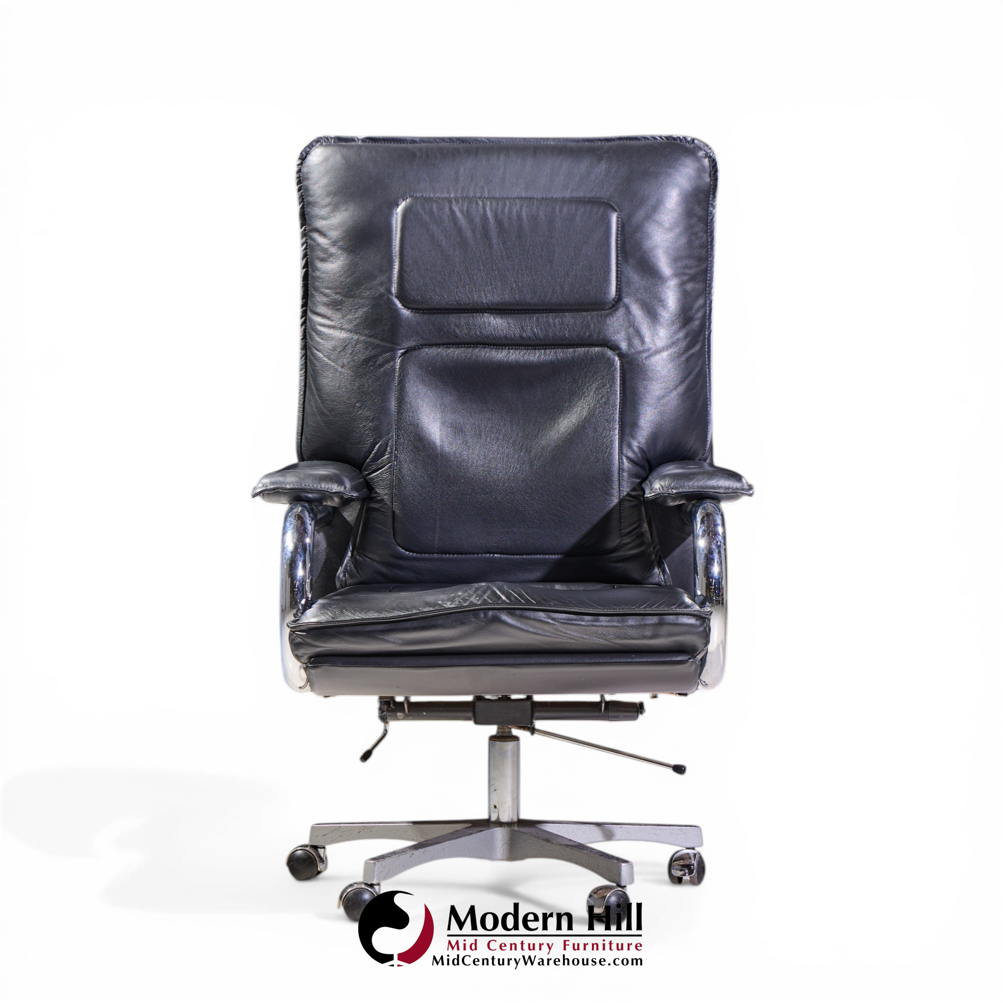 Guido Faleschini for Mariani Mid Century "big" Executive Leather Desk Chair