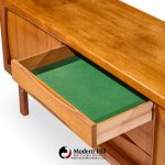 hp hansen mid century danish teak sliding door credenza